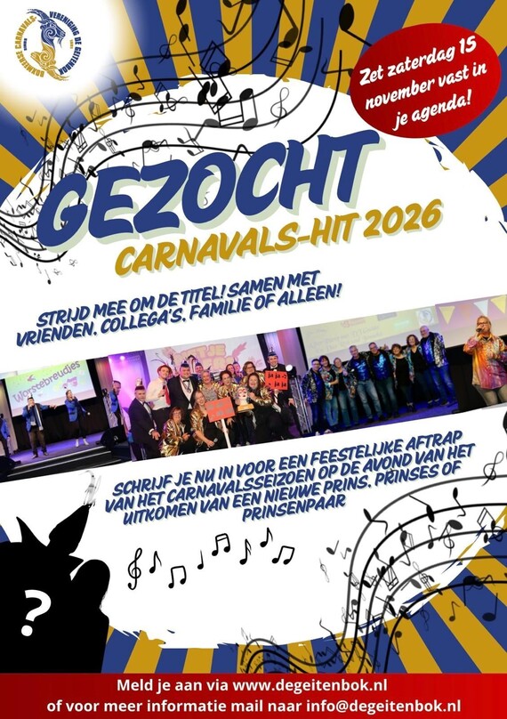 LIEDJESAVOND & UITKOMEN VAN DE PRINS!