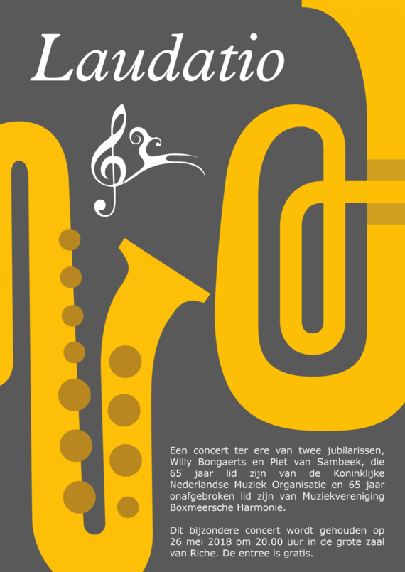 Laudatio - Jubilleum concert Boxmeersche Harmonie